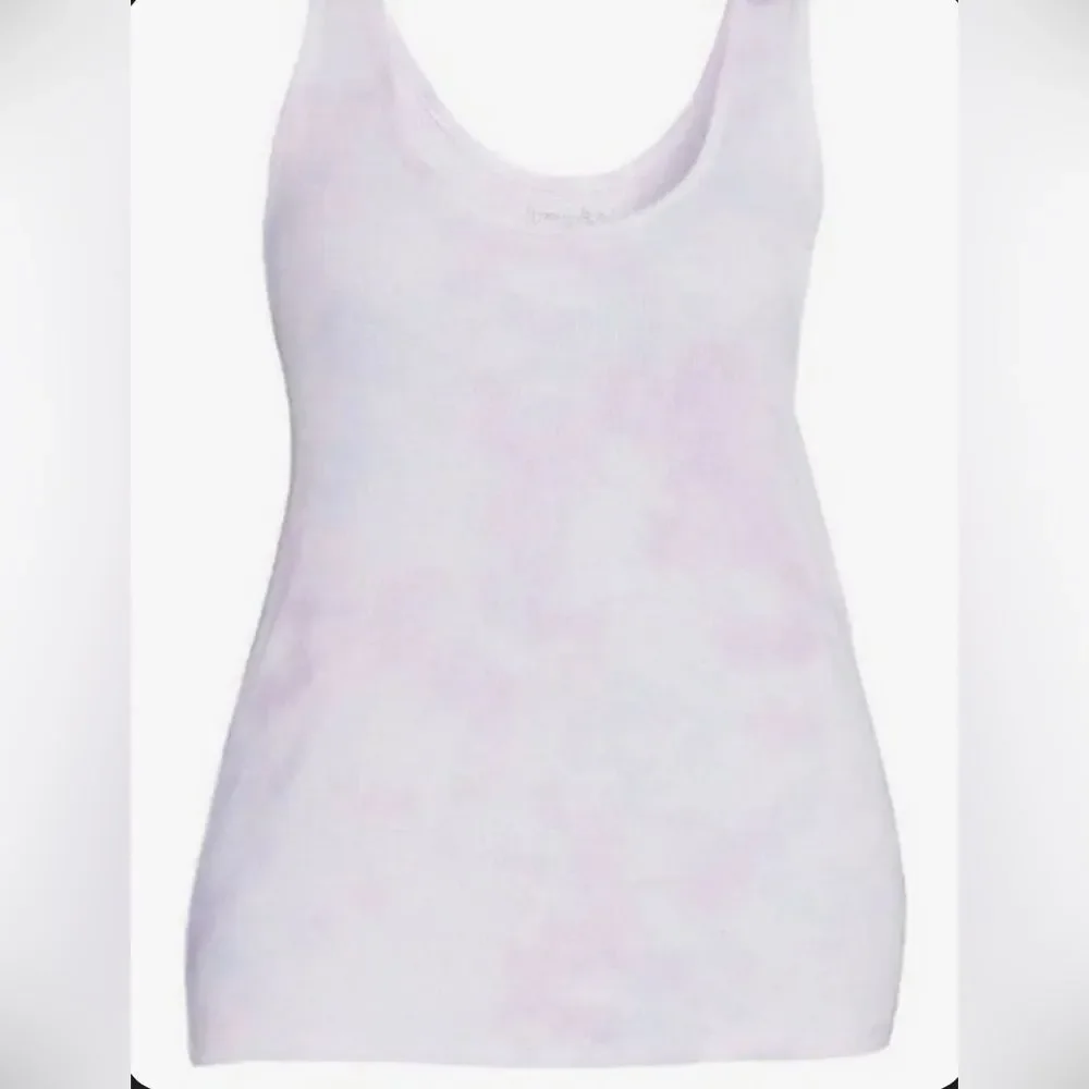 Nwt Terra & Sky Tank Top Womens 0X 14 Light Purple Blue White Ribbed Knit shirt - Picture 2 of 9